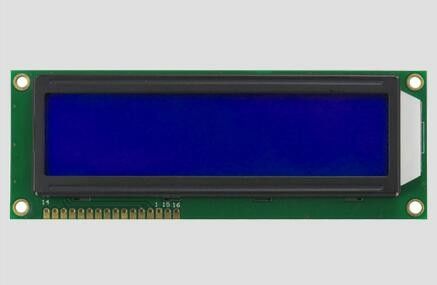 Écran LCD de 2 caractères de grande taille 16 LCX1602M Bleu / STN / Négatif / Transparence
