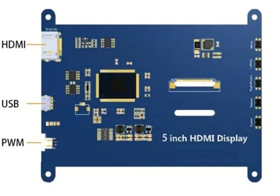 Interface HDMI Affichage LCD Tft de 5 pouces Resistant au toucher capacitif Raspberry Pi OS Ubuntu Windows