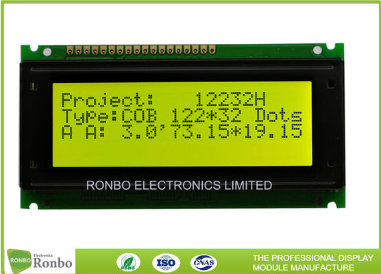 COB Positive 122x32 Lcd Module , Monochrome Lcd Display Module ROHS Request