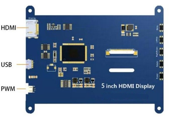Interface HDMI Affichage LCD Tft de 5 pouces Resistant au toucher capacitif Raspberry Pi OS Ubuntu Windows